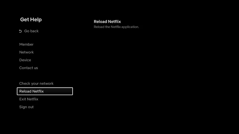 Reload Netflix Option