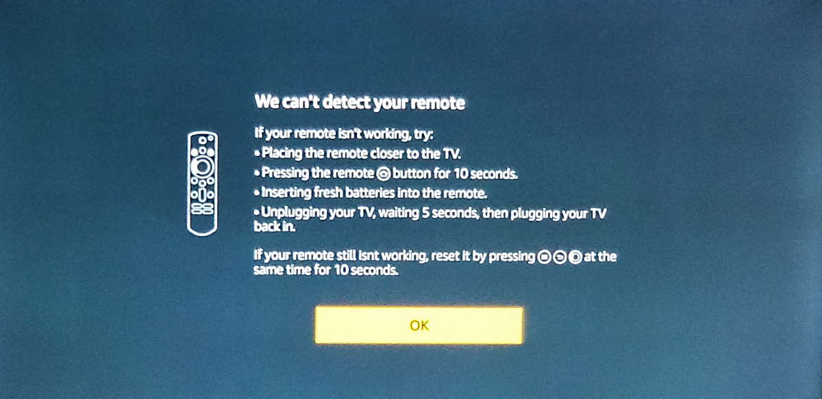 Fire TV Can't Detect Your Remote