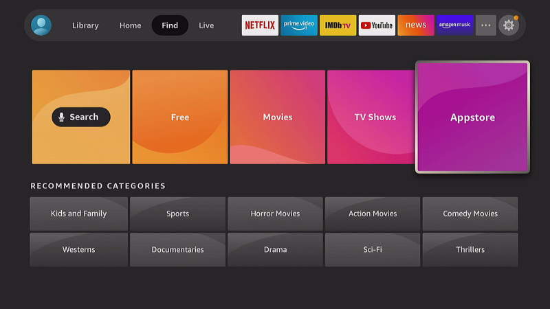 Fire TV Appstore Selection
