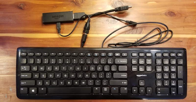 Firestick Connected to Keyboard Via OTG Adapter