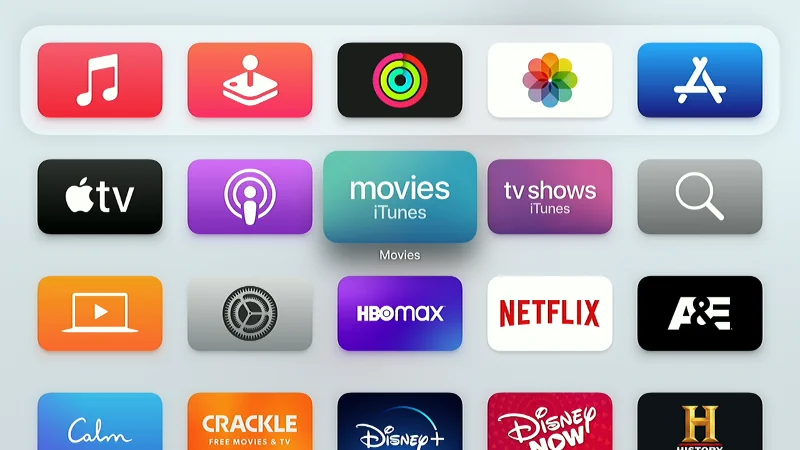 Apple TV App List Screen