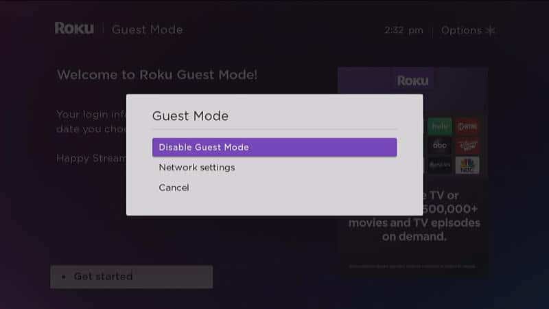 Roku Disable Guest Mode