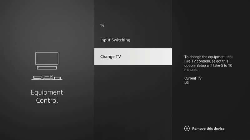 Firestick Change TV Option in Settings