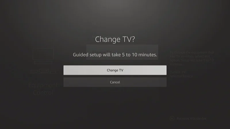Firestick Change TV Selection
